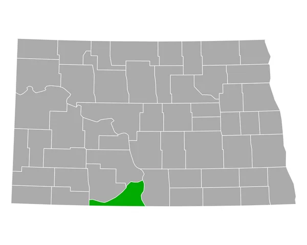 Mapa Sioux Dakota Del Norte — Archivo Imágenes Vectoriales