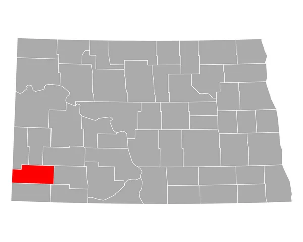 Mapa Zbocza Północnej Dakocie — Wektor stockowy