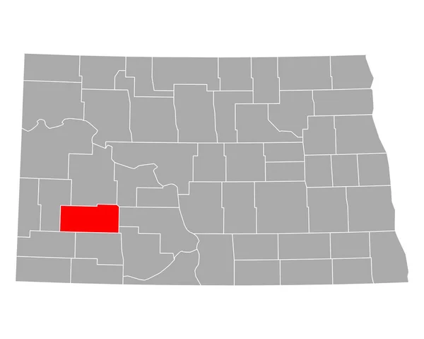Kuzey Dakota Daki Stark Haritası — Stok Vektör