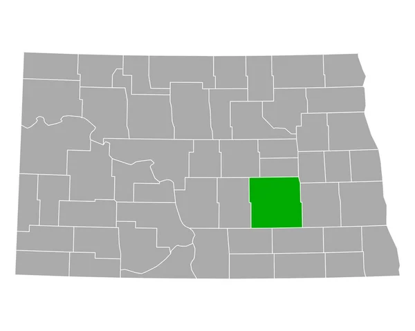 Mapa Indústria Metalúrgica Dakota Norte — Vetor de Stock