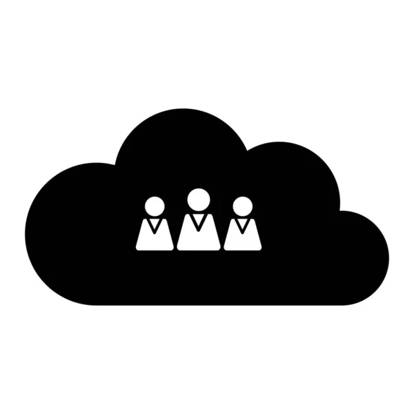 Ομάδα Και Σύννεφο Διανυσματική Απεικόνιση — Διανυσματικό Αρχείο
