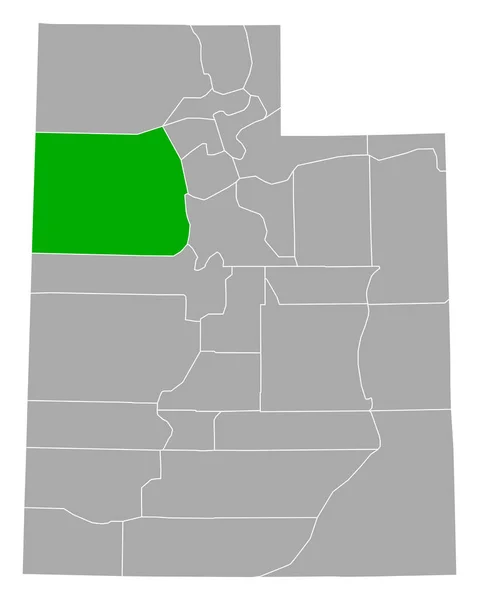 Mapa Tooele Utah — Vector de stock