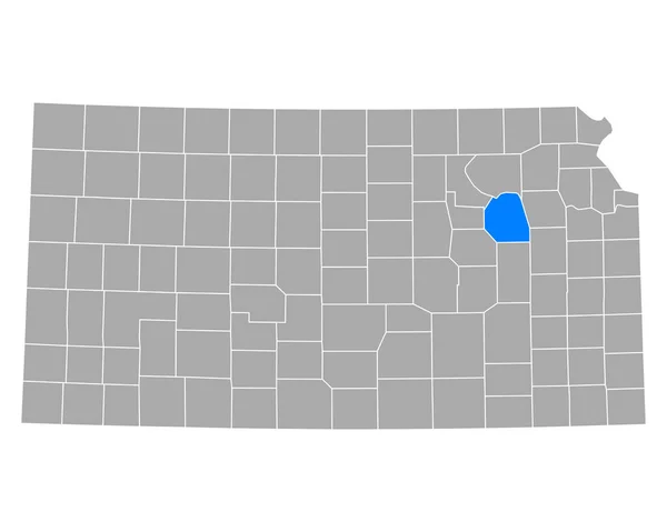 堪萨斯州华邦的地图 — 图库矢量图片