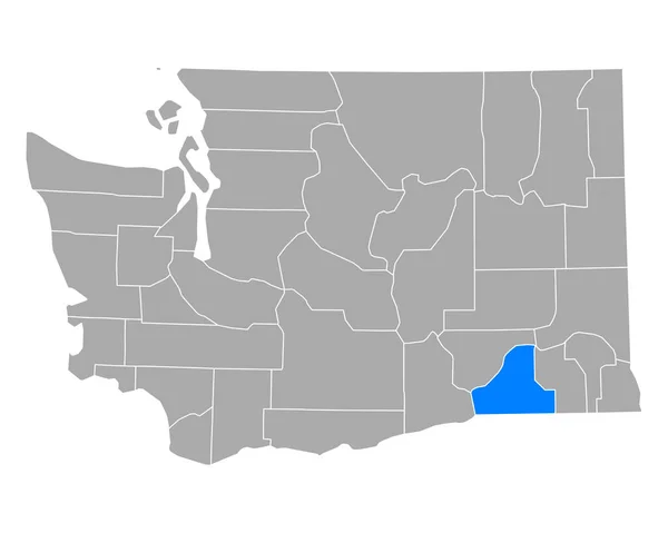 Kaart Van Walla Walla Washington — Stockvector