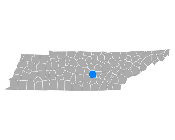 Tennessee Deki Warren Haritası — Stok Vektör