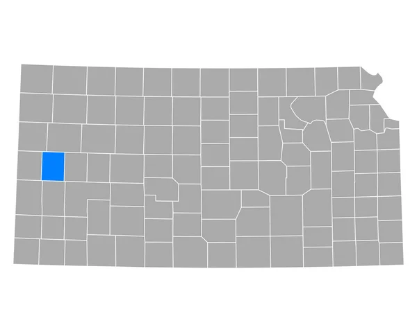 Mappa Wichita Kansas — Vettoriale Stock