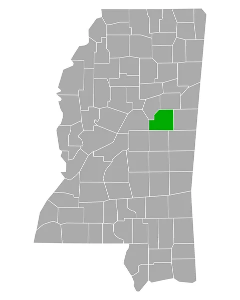 Mapa Winston Mississippi — Archivo Imágenes Vectoriales