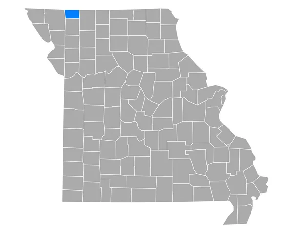 Karta Över Värde Missouri — Stock vektor