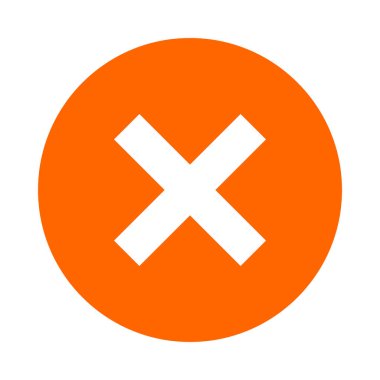 Vektör gösterimi olarak çapraz ve daire çiziliyor