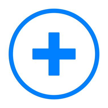 Artı ve daire vektör illüstrasyonu