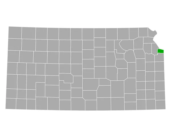 Mapa Agências Alfandegárias Kansas — Vetor de Stock