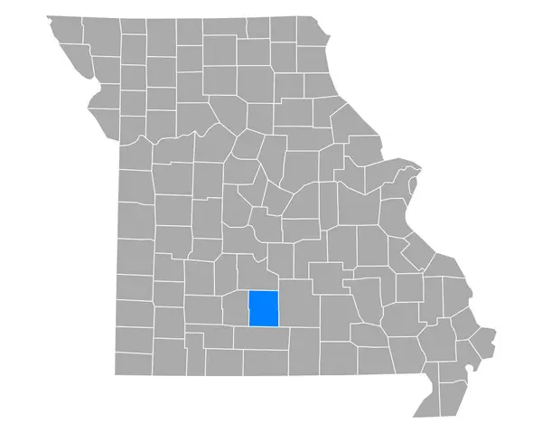 Carte Wright Dans Missouri — Image vectorielle
