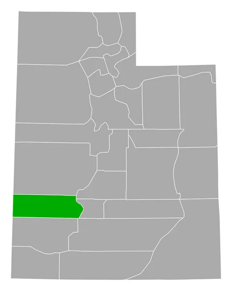 Mapa Castor Utah — Vector de stock