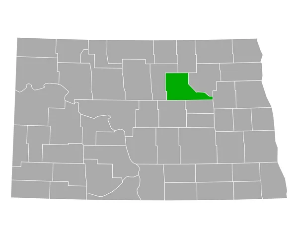 Carte Benson Dans Dakota Nord — Image vectorielle