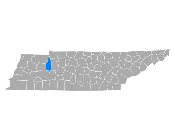 Tennessee Deki Benton Haritası — Stok Vektör
