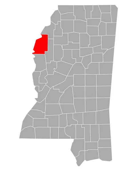 Mapa Bolívar Mississippi — Archivo Imágenes Vectoriales