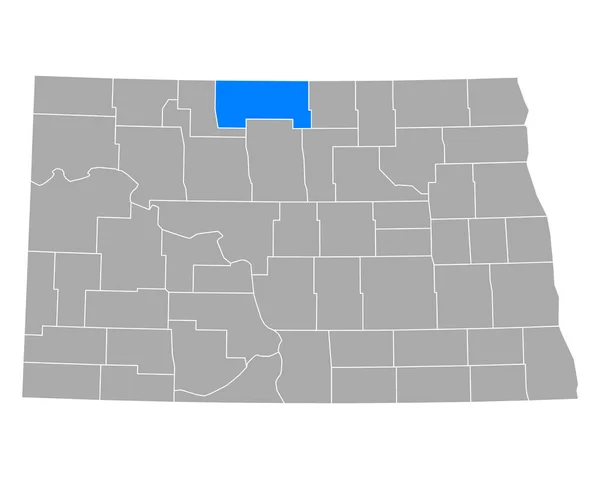 Karte Von Bottineau North Dakota — Stockvektor