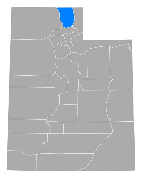 ユタ州のキャッシュ地図 — ストックベクタ