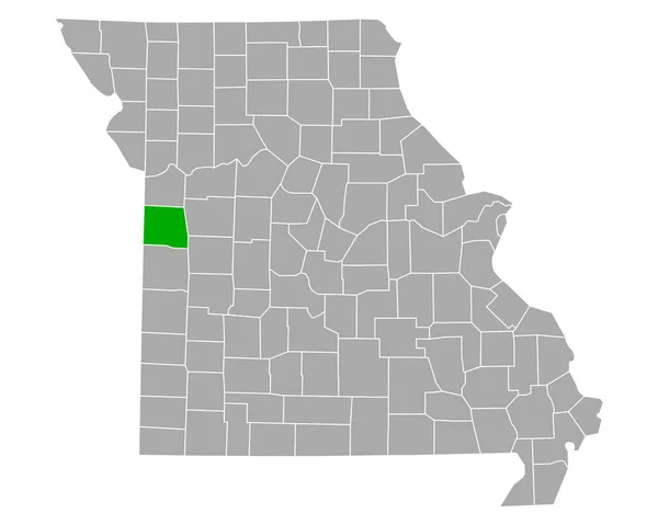 Mapa Cass Missouri — Archivo Imágenes Vectoriales