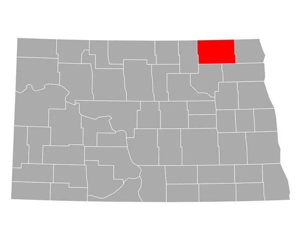 Map Cavalier North Dakota — Stock Vector