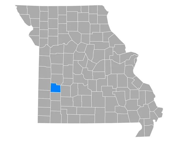 Mapa Cedro Missouri — Vetor de Stock