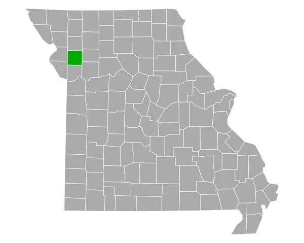 Karta Över Clinton Missouri — Stock vektor