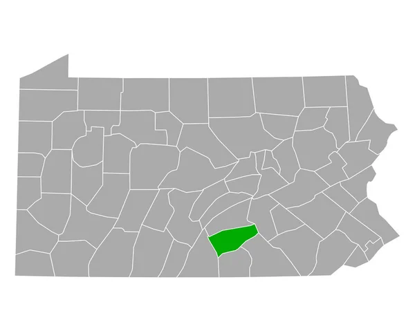 Mappa Cumberland Pennsylvania — Vettoriale Stock