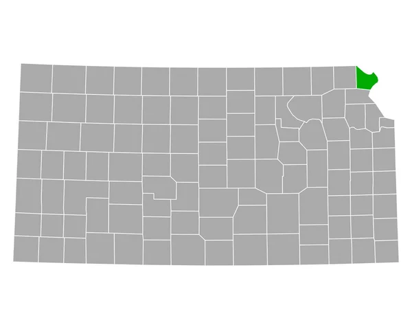 Mapa Portas Automáticas Kansas — Vetor de Stock