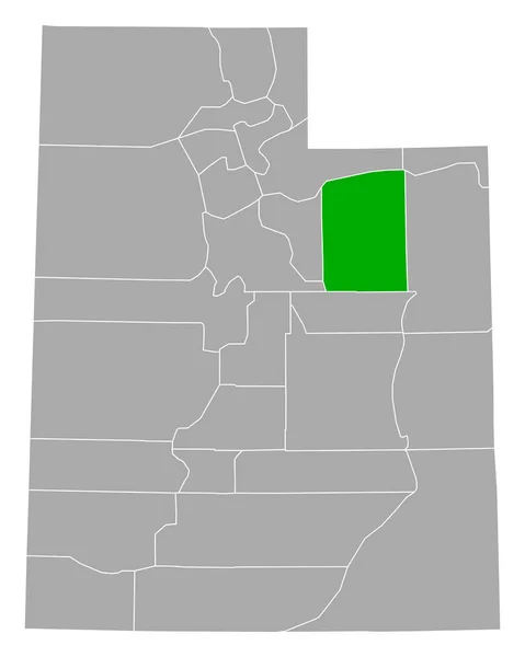 Mappa Duchesne Utah — Vettoriale Stock