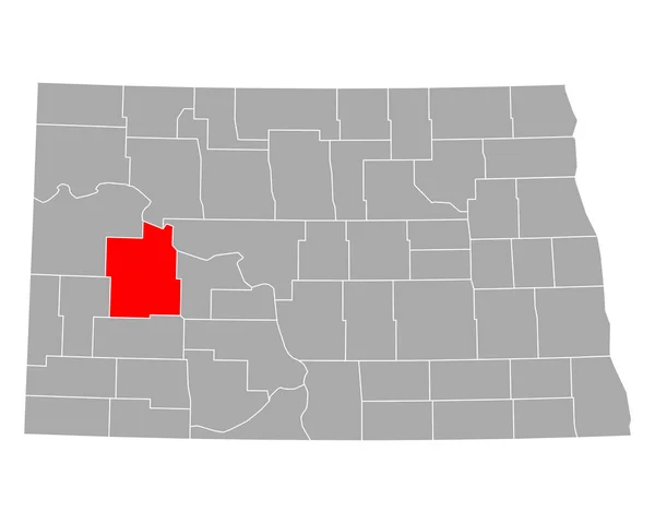 Mapa Dunn Dakota Del Norte — Archivo Imágenes Vectoriales