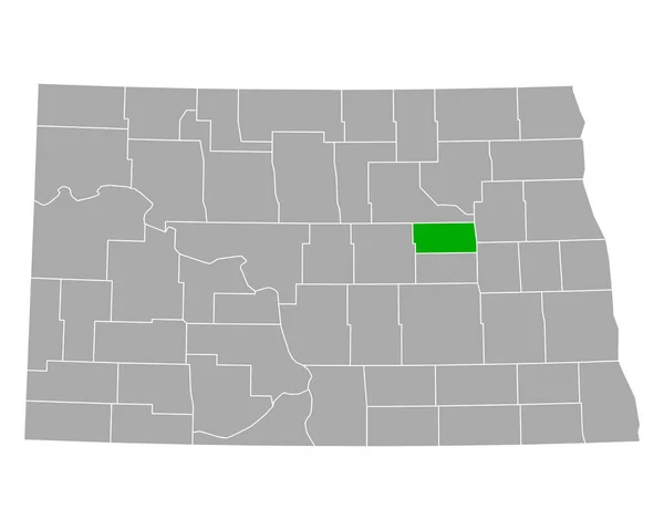 Carte Eddy Dans Dakota Nord — Image vectorielle