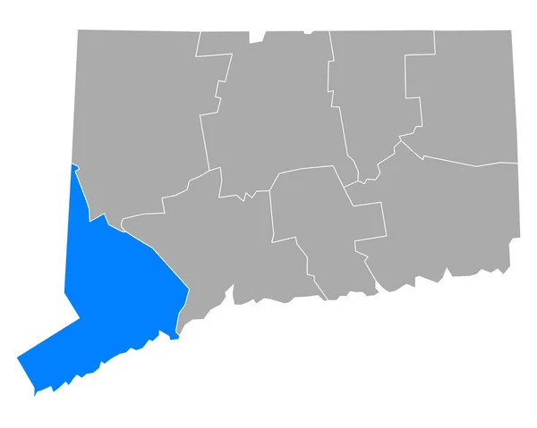 Карта Фэрфилда Коннектикуте — стоковый вектор