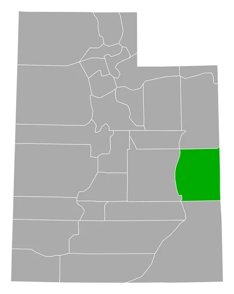 Mapa Grand Utah — Vector de stock