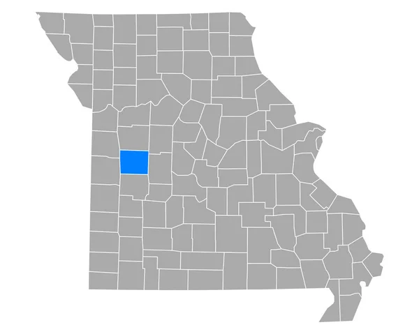 Carte Henry Dans Missouri — Image vectorielle