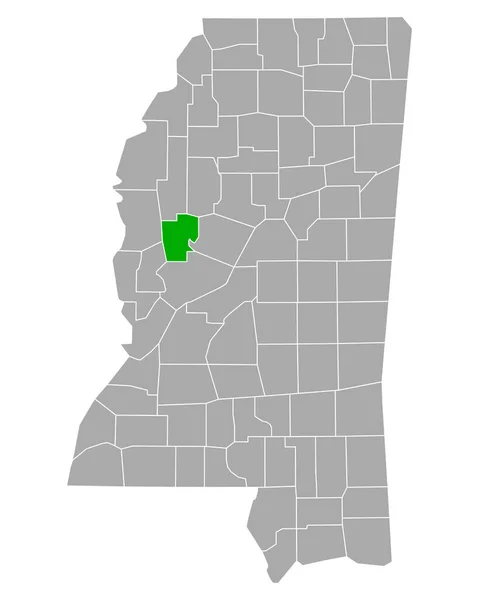 Map Humphreys Mississippi — Stock Vector