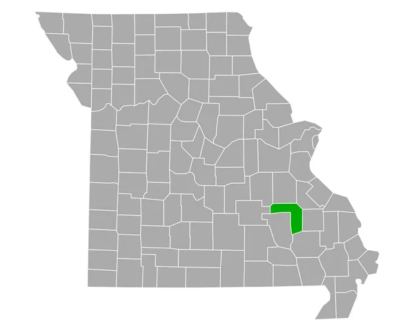Mapa Żelaza Missouri — Wektor stockowy