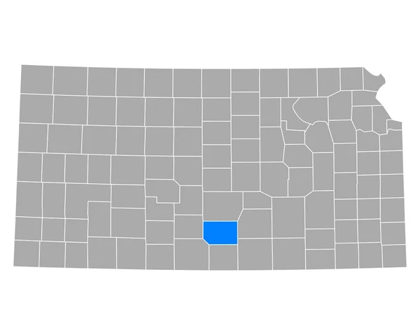 Kansas Taki Kingman Haritası — Stok Vektör