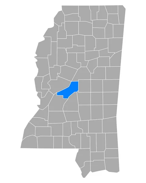 Mississippi Deki Madison Haritası — Stok Vektör