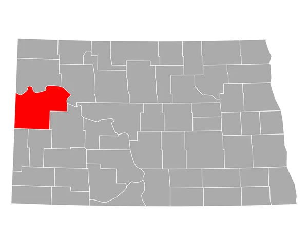 Mckenzie Nin Kuzey Dakota Haritası — Stok Vektör
