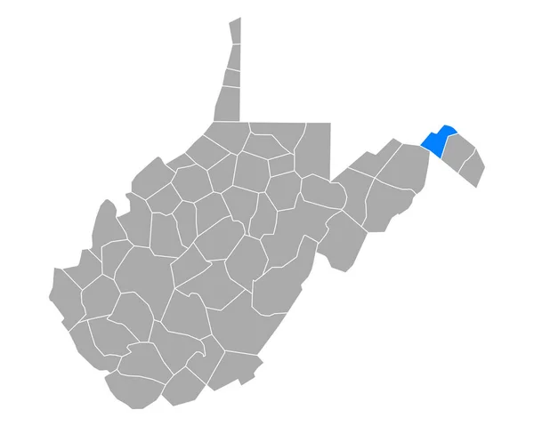 Mapa Móveis Cozinha West Virginia —  Vetores de Stock