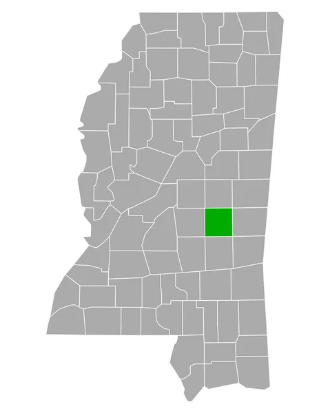 Mapa Newton Mississippi — Wektor stockowy