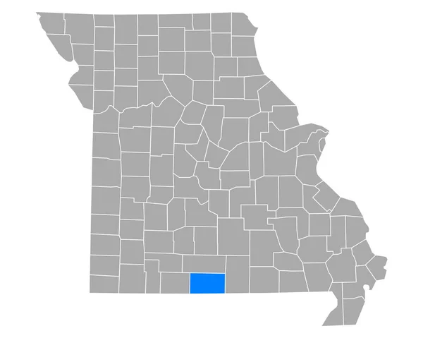Carte Ozark Dans Missouri — Image vectorielle