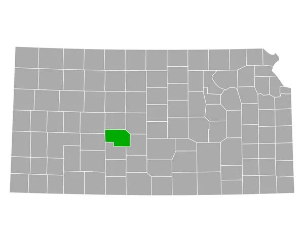 カンザス州のポーニー地図 — ストックベクタ