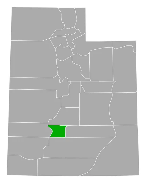 Mapa Piute Utah — Wektor stockowy