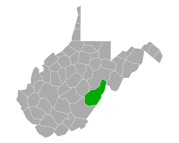 Mapa Bolinhos West Virginia — Vetor de Stock