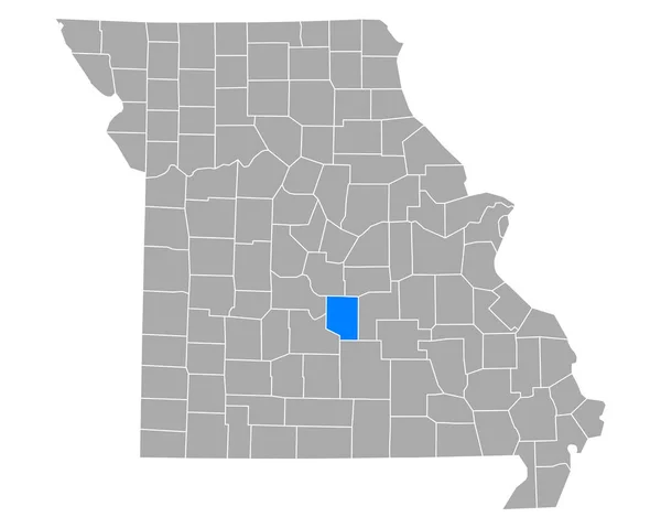 Kaart Van Pulaski Missouri — Stockvector