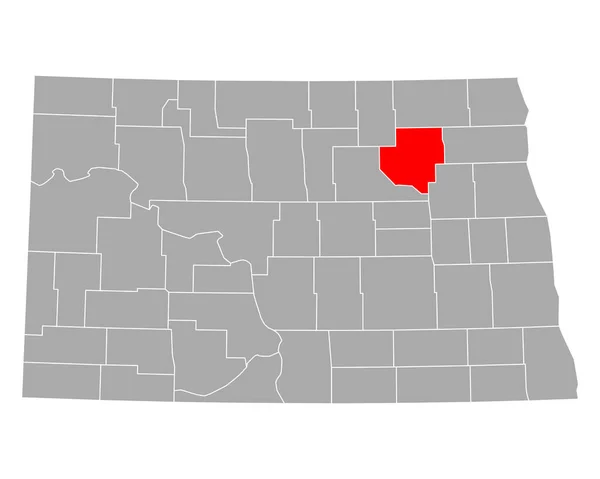 Mapa Ramsey Dakota Del Norte — Archivo Imágenes Vectoriales