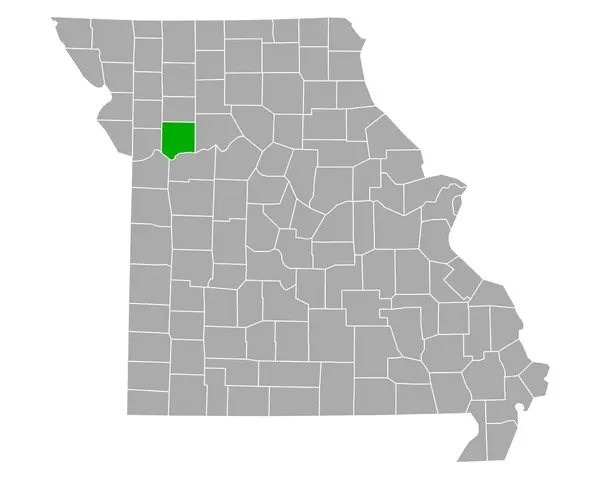 Mapa Raye Missouri — Stockový vektor