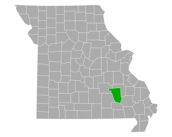 ミズーリ州のレイノルズ地図 — ストックベクタ