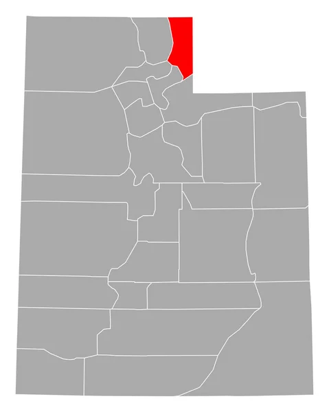 犹他州富人地图 — 图库矢量图片